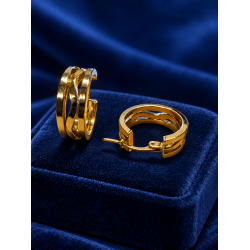 Pre Owned 9ct Half Hoop Earrings ZC278
